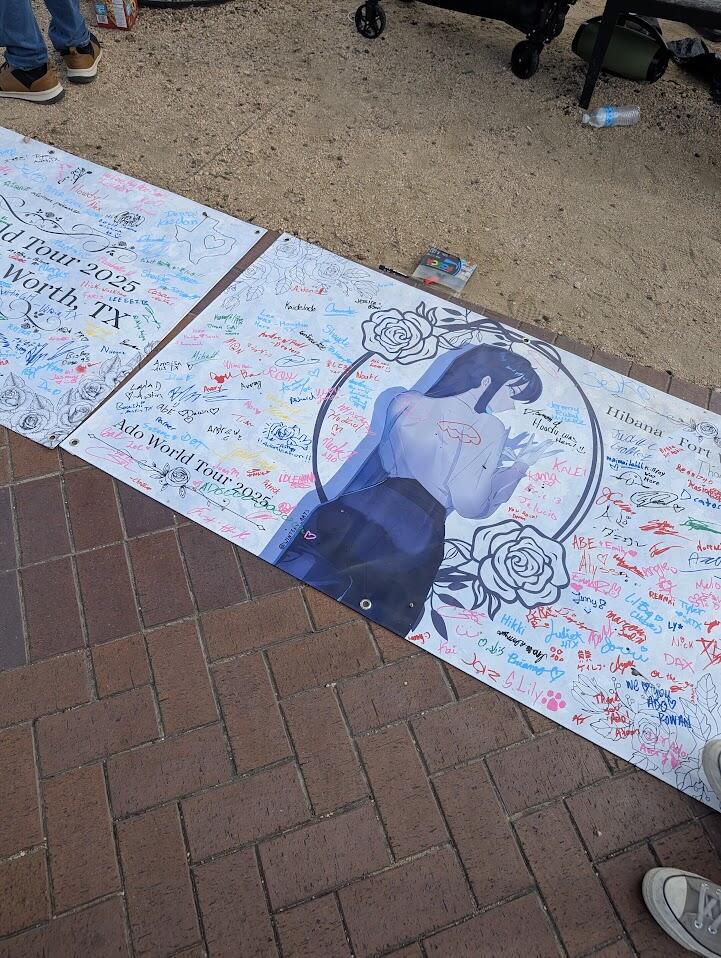 signing poster, obv I signed it too